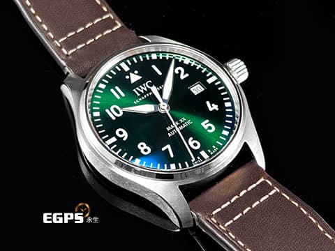 IWC 萬國 Pilot's Mark XX 飛行員 馬克二十 IW328205 綠色面盤 5日鍊&nbsp;大三針 不鏽鋼 2026年保卡 EasX-CHANGE錶帶更換系統 飛行錶 自動上鍊 40mm