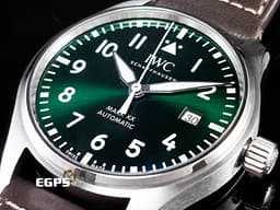 IWC 萬國 Pilot's Mark XX 飛行員 馬克二十 IW328205 <font color="#2ebb1f">綠色面盤 5日鍊</font>&nbsp;大三針 不鏽鋼 <font color="#FF0000">2026年保卡 EasX-CHANGE錶帶更換系統</font> 飛行錶 自動上鍊 40mm