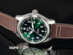 IWC 萬國 Pilot's Mark XX 飛行員 馬克二十 IW328205 <font color="#2ebb1f">綠色面盤 5日鍊</font>&nbsp;大三針 不鏽鋼 <font color="#FF0000">2026年保卡 EasX-CHANGE錶帶更換系統</font> 飛行錶 自動上鍊 40mm