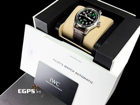 IWC 萬國 Pilot's Mark XX 飛行員 馬克二十 IW328205 綠色面盤 5日鍊&nbsp;大三針 不鏽鋼 2026年保卡 EasX-CHANGE錶帶更換系統 飛行錶 自動上鍊 40mm