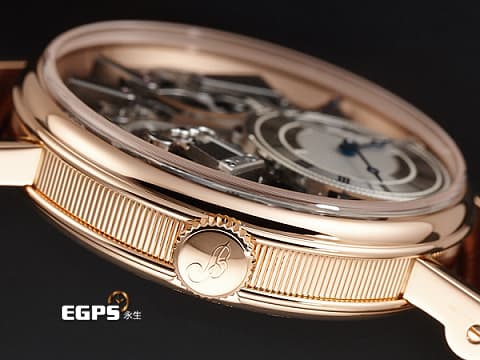 BREGUET 寶璣 Classique La Tradition 傳說系列 7097BR-G1-9WU 玫瑰金材質  鏤空經典偏心錶盤 逆跳秒針  2019保單 自動上鍊 40mm