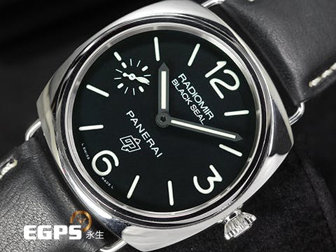 PANERAI 沛納海 Radiomir Black Seal Logo PAM380 黑豹 小秒針 PAM00380 經典OP商標款面盤 手上鍊 45mm