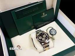 ROLEX 勞力士 Cosmograph Daytona 宇宙計時型 迪通拿 126503G <font color=#f5dea8>原廠鑽石時標 亮黑色錶面搭配金色計時盤</font> 計時碼表 126503 G 半金款 18K黃金 <font color=#FF0000>新款4131機芯 2024年保單</font> 賽車錶 自動上鍊 40mm