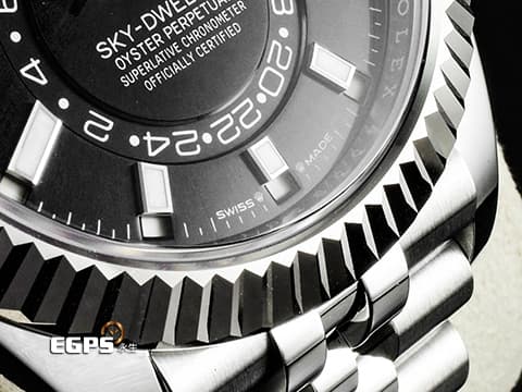 ROLEX 勞力士 Sky-Dweller 336934 天行者 白K金材質外圈 年曆錶 最新款黑面天行者336934 Cal.9002機芯 紀念型五珠（Jubilee） 2024年新式保卡 自動上鍊  42mm