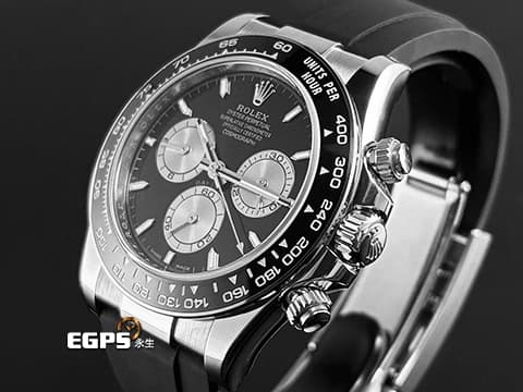 ROLEX 勞力士 Cosmograph Daytona 宇宙計時型 迪通拿 126519LN 計時碼表 黑熊貓 亮黑色錶面搭配銀灰色計時盤 18K白金材質 陶瓷錶圈 126519 LN 最新4131機芯&nbsp;新款Rolex Glidelock延展系統摺疊帶扣&nbsp;2025年新式保卡 賽車錶 自動上鏈 40mm