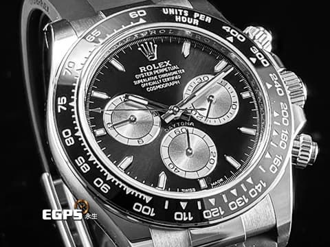 ROLEX 勞力士 Cosmograph Daytona 宇宙計時型 迪通拿 126519LN 計時碼表 黑熊貓 亮黑色錶面搭配銀灰色計時盤 18K白金材質 陶瓷錶圈 126519 LN 最新4131機芯&nbsp;新款Rolex Glidelock延展系統摺疊帶扣&nbsp;2025年新式保卡 賽車錶 自動上鏈 40mm