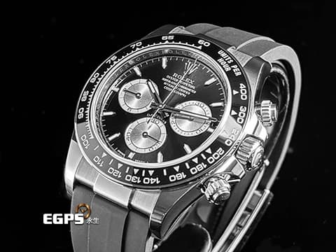 ROLEX 勞力士 Cosmograph Daytona 宇宙計時型 迪通拿 126519LN 計時碼表 黑熊貓 亮黑色錶面搭配銀灰色計時盤 18K白金材質 陶瓷錶圈 126519 LN 最新4131機芯&nbsp;新款Rolex Glidelock延展系統摺疊帶扣&nbsp;2025年新式保卡 賽車錶 自動上鏈 40mm