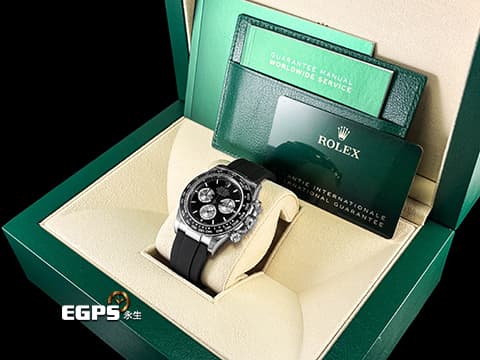 ROLEX 勞力士 Cosmograph Daytona 宇宙計時型 迪通拿 126519LN 計時碼表 亮黑色熊貓面盤 18K白金材質 陶瓷錶圈 最新4131機芯 快調延展錶扣 2024年保卡 126519 LN 歡迎各路錶友以PP、AP、勞力士 來店交換，本店將以最高價評估～ 賽車錶 自動上鏈 40mm