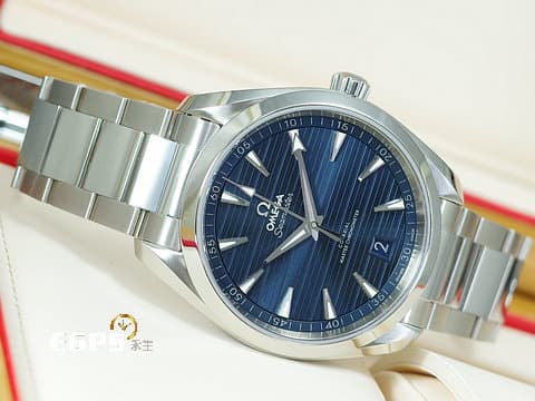 OMEGA 歐米茄 Seamaster 海馬 Aqua Terra 150系列 22010412103004
藍色甲板紋面盤 大三針 不鏽鋼 同軸擒縱 2024年保卡 自動上鍊 41.5mm