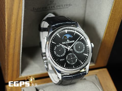 JAEGER LECOULTRE 積家 JLC Master Ultra Thin 大師系列 Perpetual Calendar 超薄 萬年曆 月相盈虧 Q1308470 不鏽鋼 2022年保單 最新訂價：915,000元 自動上鍊 39mm