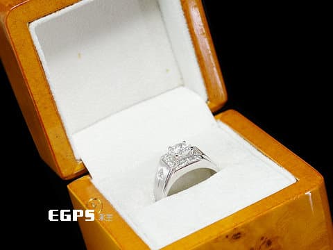 天然真鑽 鑽石戒指 鑽戒 白K金 主石重 1.05CT 男戒 豪華配鑽 天然鑽石 K金鑽戒 男戒 K金鑽戒