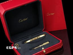 Cartier 卡地亞 LOVE 系列 18K玫瑰金 20號 經典細款 <font color="#FF0000"> 送禮首選 </font> 精品手環18K金款 750 手環 手鐲