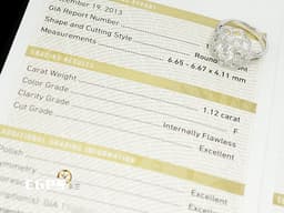 天然鑽石 GIA 1.12CT F/IF 鑽石戒指 鑽戒 天然真鑽 造形 白K金材質 鑽戒