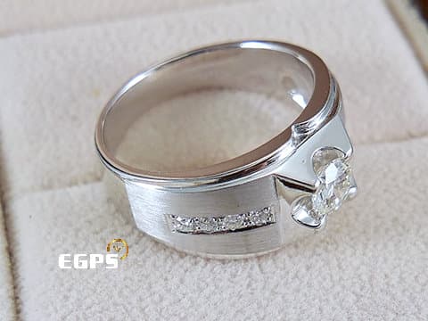 天然真鑽 鑽戒  完美王子 白K金材質 鑽石戒指 男戒 主石重0.50CT