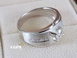 天然真鑽 鑽戒  完美王子 白K金材質 鑽石戒指 男戒 主石重0.50CT