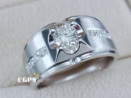 天然真鑽 鑽戒  完美王子 白K金材質 鑽石戒指 男戒 主石重0.50CT