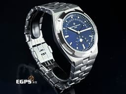 Vacheron Constantin VC 江詩丹頓 Patrimony 傳承系列 4000V/210A-B911 不鏽鋼材質&nbsp;<font color="#05f0f0">日內瓦印記 藍色面盤 月相和逆跳日曆</font> <font color="#ff0000">2024年保單 配件齊全 官方訂價：$1,520,000元</font> 自動上鍊 42.5mm