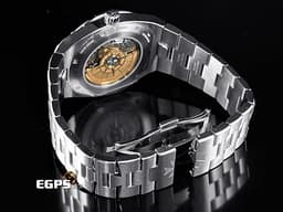 Vacheron Constantin VC 江詩丹頓 Patrimony 傳承系列 4000V/210A-B911 不鏽鋼材質&nbsp;<font color="#05f0f0">日內瓦印記 藍色面盤 月相和逆跳日曆</font> <font color="#ff0000">2024年保單 配件齊全 官方訂價：$1,520,000元</font> 自動上鍊 42.5mm