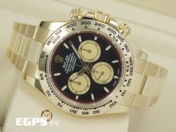 ROLEX 勞力士 Cosmograph Daytona 宇宙計時型 迪通拿 126508 計時碼表 <font color="#4F4F4F">醇黑色面</font>搭配<font color="#f1e1b5">香檳色計時盤 Paul Newman 保羅紐曼</font> 18K黃金 小怪獸  <font color="#FF0000">新款4131機芯 2025年保單</font> 賽車錶 自動上鍊 40mm