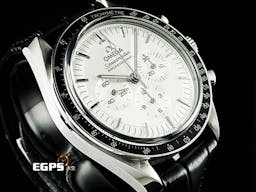 OMEGA 歐米茄 Speedmaster Moonwatch Professional 超霸 專業 登月錶 310.63.42.50.02.001
 計時碼表 <font color=#ADADAD>18K白金材質 太陽線紋磨砂銀色錶盤 鋁錶圈</font> <font color=#FF0000>3861機芯 市場稀少白K金超霸 2021年台灣公司貨 新錶參考訂價：1,229,000元 </font> 同軸擒縱 手上鍊 42 mm