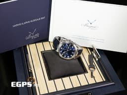 BREGUET 寶璣 Marine Alarme Musicale 航海系列 航海家 5547 TI 鬧鈴 兩地時間 日期顯示 <font color=#4169e1>藍色太陽紋面盤</font> 5547TI 鈦金屬 <font color=#FF0000>2023年保單</font> 自動上鍊 40mm