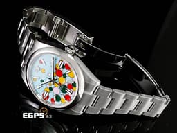 ROLEX 勞力士 Oyster 蠔式恆動 124300 OP41 不鏽鋼材質 「Celebration」由<font color="#00A600">綠、<font color="#FFD700">黃、<font color="#fa8072">珊瑚紅、<font color="FFB7DD">糖果粉、<font color="#40e0d0">綠松石藍色組成「慶典」面盤 2025年停產款</font></font></font></font></font> <font color="#FF0000">2024年保單</font> 自動上鍊 41mm
