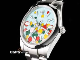 ROLEX 勞力士 Oyster 蠔式恆動 124300 OP41 不鏽鋼材質 「Celebration」由<font color="#00A600">綠、<font color="#FFD700">黃、<font color="#fa8072">珊瑚紅、<font color="FFB7DD">糖果粉、<font color="#40e0d0">綠松石藍色組成「慶典」面盤 2025年停產款</font></font></font></font></font> <font color="#FF0000">2024年保單</font> 自動上鍊 41mm