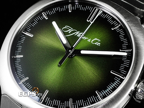 H.MOSER &amp; CIE 亨利慕時 STREAMLINER 疾速者系列 6200-1200 不鏽鋼鍊帶款&nbsp;Matrix Green 極光綠煙燻面盤&nbsp;2021年保單 台灣公司貨 自動上鍊 40mm