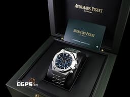 Audemars Piguet 愛彼 AP錶 Royal Oak 皇家橡樹系列 不鏽鋼鍊帶款 26240ST.OO.1320ST.05 飛返計時功能 <font color="#0080FF"> 獨特深邃雲夜藍 雲夜藍色調面盤 </font><font color="#FF0000">2024年保卡</font>&nbsp;自動上鍊&nbsp;41mm