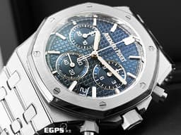 Audemars Piguet 愛彼 AP錶 Royal Oak 皇家橡樹系列 不鏽鋼鍊帶款 26240ST.OO.1320ST.05 飛返計時功能 <font color="#0080FF"> 獨特深邃雲夜藍 雲夜藍色調面盤 </font><font color="#FF0000">2024年保卡</font>&nbsp;自動上鍊&nbsp;41mm