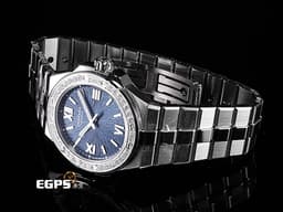 CHOPARD 蕭邦 ALPINE EAGLE 33 雪山傲翼系列 298617-3002 不銹鋼材質 <font color="#00ffff">藍色拉絲紋面盤</font> <font color="#ffff00">原廠鑲嵌鑽石錶圈</font> <font color="#FF0000">2026年保單</font>&nbsp;自動上鍊 33mm