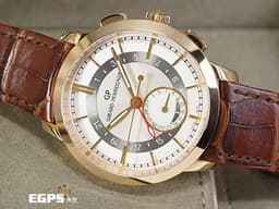 GIRARD-PERREGAUX 芝柏 GP錶 1966系列 49544-52-131-bbb0 18K玫瑰金材質 GMT <font color=#FF0000>第二時區指針 日期小錶盤 新錶參考訂價：989,000元 </font> 自動腕錶 40mm