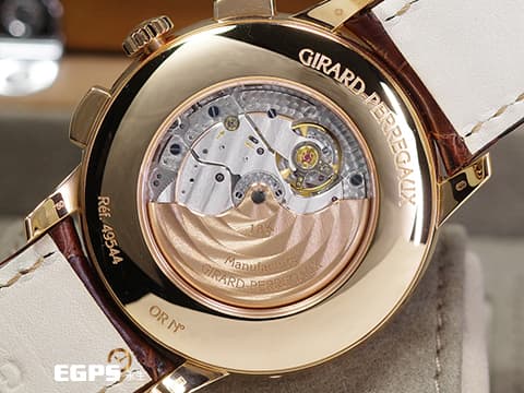 GIRARD-PERREGAUX 芝柏 GP錶 1966系列 49544-52-131-bbb0 18K玫瑰金材質 GMT 第二時區指針 日期小錶盤 新錶參考訂價：989,000元  自動腕錶 40mm