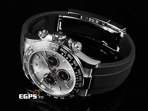 ROLEX 勞力士 Daytona 126519 迪通拿 計時碼表 18K白金 膠帶款 2024年保卡 灰色熊貓面盤 新款梁家灰  此錶歡迎各路錶友以PP、AP、勞力士 來店交換，本店將以最高價評估～ 自動上鏈 40mm