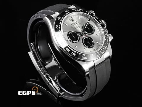 ROLEX 勞力士 Daytona 126519 迪通拿 計時碼表 18K白金 膠帶款 2024年保卡 灰色熊貓面盤 新款梁家灰  此錶歡迎各路錶友以PP、AP、勞力士 來店交換，本店將以最高價評估～ 自動上鏈 40mm