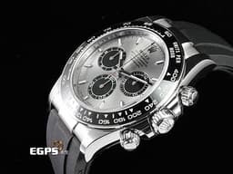 ROLEX 勞力士 Daytona 126519 迪通拿 計時碼表 18K白金 膠帶款 <font color=#FF0000>2024年保卡</font> <font color=#e2e2e2>灰色熊貓面盤 新款梁家灰</font> <font color=#FFFF33> 此錶歡迎各路錶友以PP、AP、勞力士 來店交換，本店將以最高價評估～</font> 自動上鏈 40mm