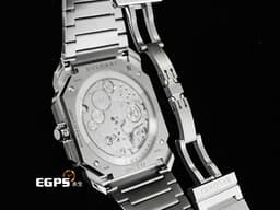 BVLGARI 寶格麗 Octo Finissimo Chronograph GMT 不鏽鋼材質 103661 兩地時間 計時碼錶 <font color=#e2e2e2>銀色垂直髮絲紋面盤 鍍銠時標</font> 超薄 <font color=#FF0000>2024年保單</font> 自動上鍊 43mm