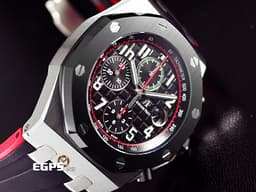 Audemars Piguet AP錶 愛彼錶 Royal Oak Offshore 26470SO 皇家橡樹離岸型 26470SO.OO.A002CA.01 不鏽鋼材質 <font color=#ffffff>黑熊 黑色陶瓷圈款</font> <font color=#70cce1>已回原廠洗油保養更換機芯</font> <font color=#ff0000>2019年保卡</font> 計時碼表 自動上鏈 42mm