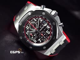 Audemars Piguet AP錶 愛彼錶 Royal Oak Offshore 26470SO 皇家橡樹離岸型 26470SO.OO.A002CA.01 不鏽鋼材質 <font color=#ffffff>黑熊 黑色陶瓷圈款</font> <font color=#70cce1>已回原廠洗油保養更換機芯</font> <font color=#ff0000>2019年保卡</font> 計時碼表 自動上鏈 42mm