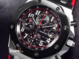 Audemars Piguet AP錶 愛彼錶 Royal Oak Offshore 26470SO 皇家橡樹離岸型 26470SO.OO.A002CA.01 不鏽鋼材質 <font color=#ffffff>黑熊 黑色陶瓷圈款</font> <font color=#70cce1>已回原廠洗油保養更換機芯</font> <font color=#ff0000>2019年保卡</font> 計時碼表 自動上鏈 42mm