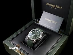 Audemars Piguet 愛彼 AP錶 CODE 11.59系列 15210ST.OO.A056KB.01 <font color=#63c522>綠色同心圓漣漪紋飾面盤</font> 大三針 不鏽鋼 <font color=#FF0000>2024年保單</font> 自動上鍊 41mm