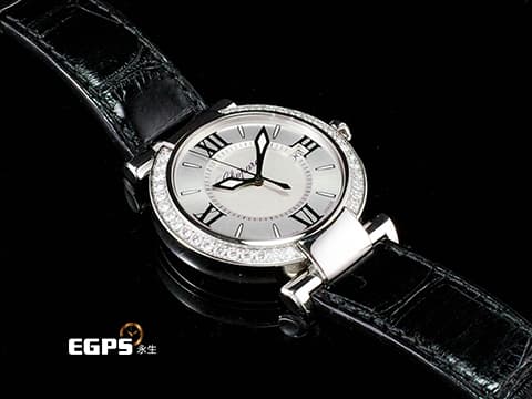 CHOPARD 蕭邦 Imperiale系列 388532-3003 不鏽鋼材質 388532 銀色雕刻刺繡圖案面盤 原廠鑲鑽錶圈 錶冠鑲嵌一顆凸圓形紫水晶（重約0.10克拉） 2024年保單 石英機芯 36mm