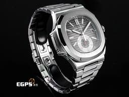 Patek philippe 百達翡麗 PP Nautilus 鸚鵡螺 金鷹 不鏽鋼材質 5980/1A-001&nbsp;<font color="#0582f5">漸層黑灰色橫條紋面盤</font> 自動上鍊 40.5mm