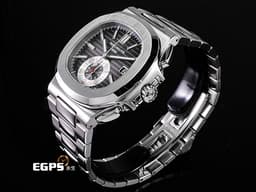 Patek philippe 百達翡麗 PP Nautilus 鸚鵡螺 金鷹 不鏽鋼材質 5980/1A-001&nbsp;<font color="#0582f5">漸層黑灰色橫條紋面盤</font> 自動上鍊 40.5mm
