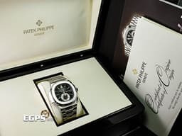 Patek philippe 百達翡麗 PP Nautilus 鸚鵡螺 金鷹 不鏽鋼材質 5980/1A-001&nbsp;<font color="#0582f5">漸層黑灰色橫條紋面盤</font> 自動上鍊 40.5mm