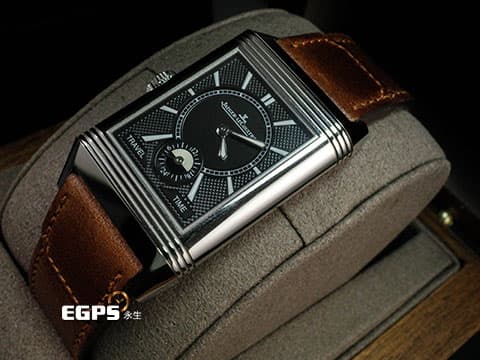 Jaeger Le-Coultre 積家 JLC Reverso Classic Duoface 翻轉系列 Q3848422 兩地時間 日夜顯示 小秒針 積家錶最具代表系列腕錶 品味人士首選 不鏽鋼 2021保單 手上鍊 47x28.3mm