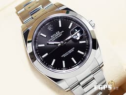 ROLEX 勞力士 DateJust 41 蠔式日誌型 126300 <font color="#383838">亮黑色面盤</font> DJ41 不鏽鋼&nbsp;<font color="#FF0000">2024年保卡 蠔式（Oyster）三節錶帶 </font> 自動上鍊 41mm