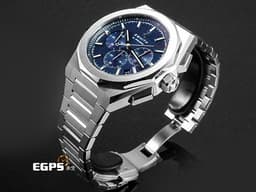 ZENITH 真力時 DEFY Skyline 碟飛 天際線 03.9500.3600/51.I001&nbsp;<font color="#468bcc">藍色四芒星飾太陽紋面盤</font>&nbsp;高振頻 1/10秒 計時碼表 不鏽鋼材質&nbsp;<font color="#FF0000">2024年台灣公司貨 新式錶帶快拆設計 附原廠藍色橡膠錶帶 </font> 自動上鍊 42mm