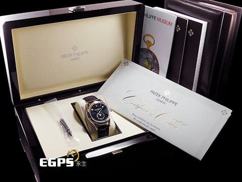 PATEK PHILIPPE 百達翡麗 PP錶 5205G Annual Calendar 年曆錶 5205 月相盈虧 18K白金 PP印記，2020年保單 錶歡迎各錶友以 PP、AP、勞力士 來店交換，本店將以最高價評估～ 自動上鍊 40mm