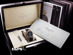 PATEK PHILIPPE 百達翡麗 PP錶 Complications 複雜功能時計 Annual Calendar 5205G-013 <font color=#4169e1>藍色漸變黑色日輝紋錶盤</font> 年曆錶 月相盈虧 18K白金材質 <font color=#FF0000>2023年保單</font> 5205 G <font color=#FFFF33>歡迎各錶友以 PP、AP、勞力士 來店交換，本店將以最高價評估～</font> 自動上鍊 40mm